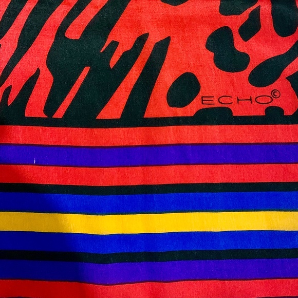 Scarf by ECHO Rectangle Vintage, Handbag Tie - Picture 6 of 6